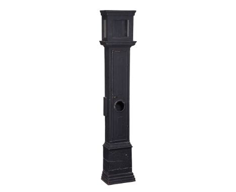 A William III ebonised thirty-hour longcase clock case Unsigned   A William III ebonised thirty-hour longcase clock case Unsi