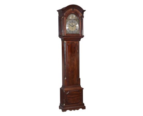 A fine George III mahogany quarter chiming eight-day longcase clock Ellicott   A fine George III mahogany quarter chiming eig