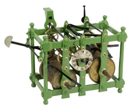 A fine Regency cast iron, steel and brass turret clock movement Thwaites and...   A fine Regency cast iron, steel and brass t