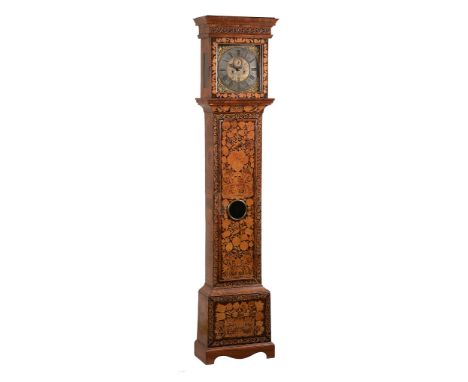 A William III walnut and floral marquetry eight-day longcase clock Thomas White   A William III walnut and floral marquetry e