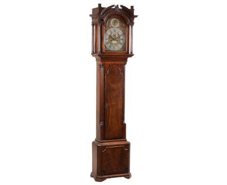 A George III mahogany eight-day longcase clock Samuel Bradley, Worcester   A George III mahogany eight-day longcase clock Sam