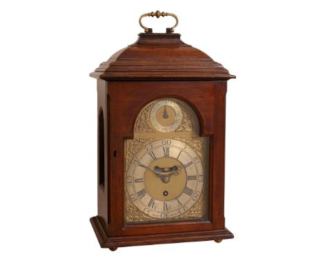 An Irish George II mahogany table timepiece Phil   An Irish George II mahogany table timepiece Phil. Cusack, Wexford, mid 18t