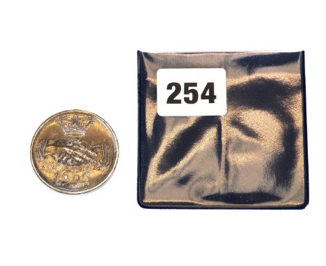THE AMICABLE SOCIETY COMMEMORATIVE SILVER MEDAL/TICKET, 1696, inscribed Amicable Contribution Society, clasped hands and crow