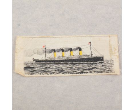 Titanic interest, Stevengraph silk of the titanic (originally the central panel within a postcard).