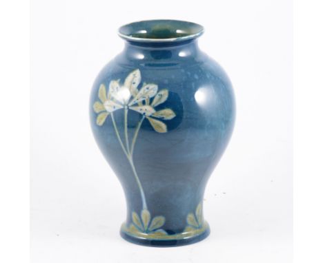 Royal Worcester Sabrina Ware vase, floral pattern, no.2476, 25cm.