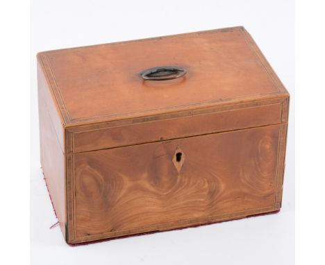 A twin compartment tea caddy, 