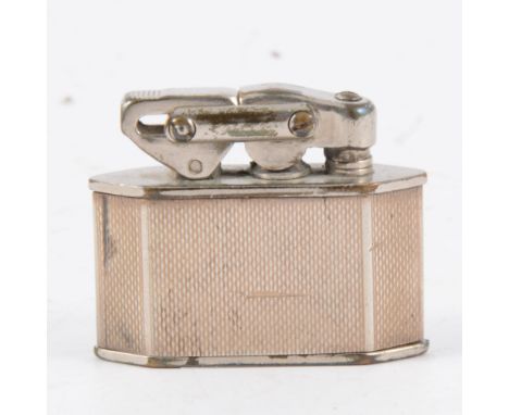 KW Karl Wieden silver pocket petrol cigarette lighter, "Elisorn Auto-Tank" reg no.513331. 