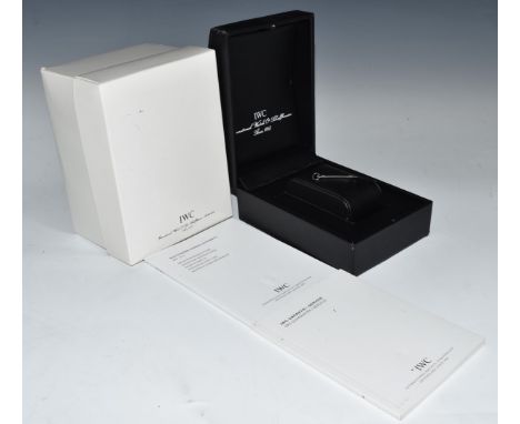 IWC Portugieser automatic chronograph wristwatch box with fitted interior, related paperwork, strap tool and outer box.&nbsp;