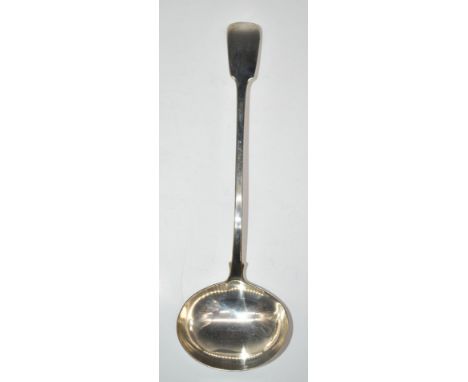 William IV hallmarked silver fiddle pattern soup ladle, London 1830, maker's mark indistinct, length 34cm, weight 242g