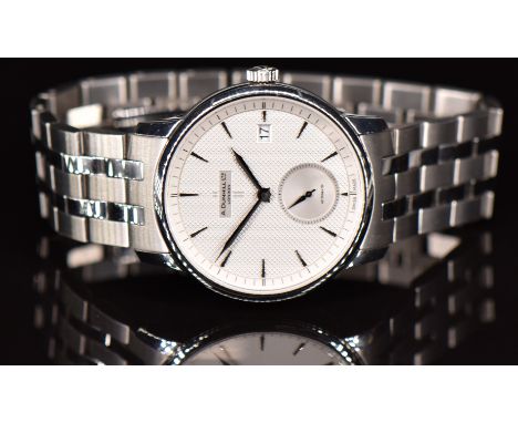Dunhill Classic gentleman's automatic wristwatch ref. CH068 with date aperture, inset subsidiary seconds dial, steel hands an