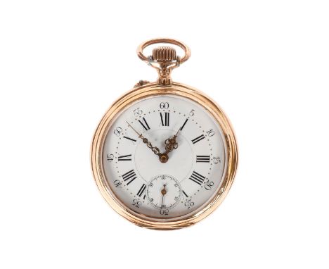 Gold-Herrentaschenuhr, gestempelt 18 K, 26371, 2 Deckel Gold, Ancre Lignedroite, Spiral Breguet, 22 Rubis, Balancier Coupe, 3