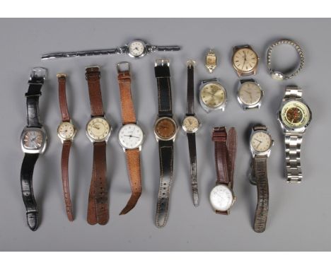 A collection of assorted mechanical wristwatches to include Rotary, Sekonda, Smiths Empire, Oris, Cimier, etc.