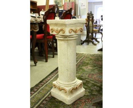 White Ceramic Stone Effect Plinth 