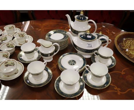 Royal Doulton ' Carlyle ' Part Tea Service comprising Tea Pot, Coffee Pot, Lidded Sugar Bowl, Milk Jug, 5 Tea Cups, 17 Tea Sa