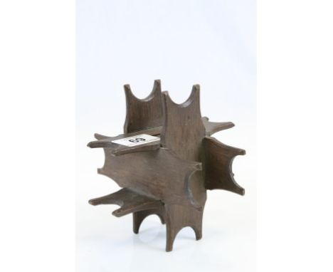 Trench Art style wooden money box with a puzzle design 