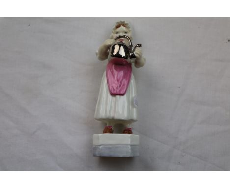 Royal Worcester Polly Put the Kettle on figurine, height approximately 15cm