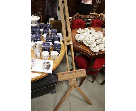 Large Wooden Free Standing Easel, approx. 76" high
