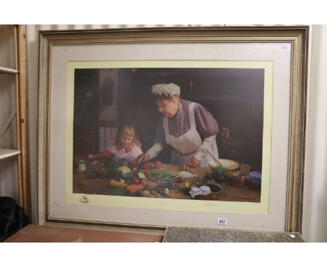 Framed Limited Print Granny's Kitchen by David Shepherd signed to mount