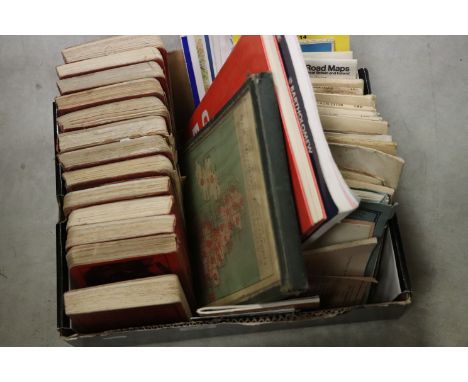 Thirteen Ward Lock & Co Illustrated Guide Books together with Folded Ordnance Survey Maps, etc