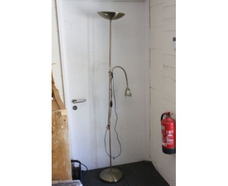 Metal Up-Lighter Standard Lamp with attached flexi angle light