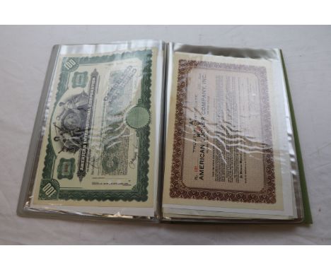 Folder of Vintage Share Certificates including Gold Mines