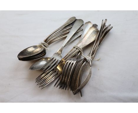 Continental Silver Spoon & Fork together with other Flatware