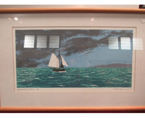 PETER DEVENISH (XX-XXI): A limited edition print "Approaching Storm" depicting sailing vessel, signed to margin 1/20, framed 