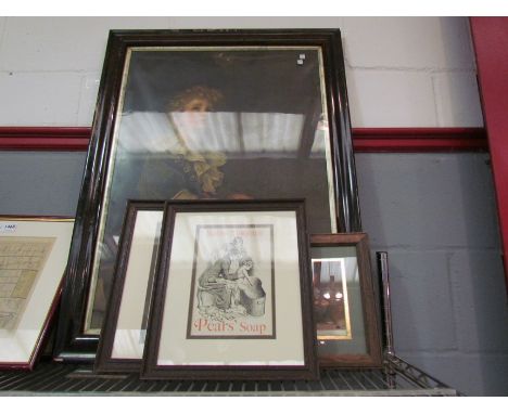 A large Pears print together with three smaller ones, framed and glazed (4) 