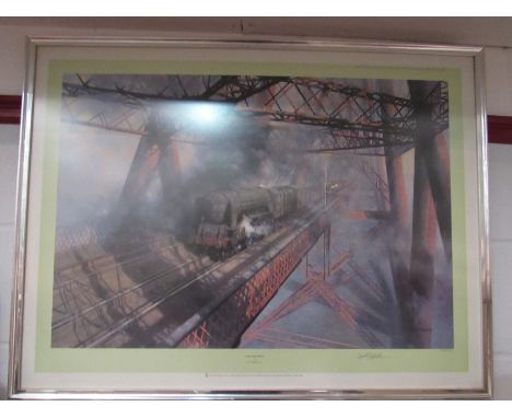 After David Shepherd, a limited edition print entitled 'Over the Forth', pencil signed by the artist No. 638/850, 60 x 76cm, 