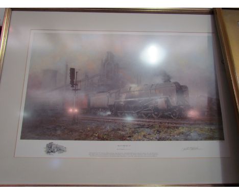 After David Shepherd limited edition print entitled 'Heavy Freight '67' 560/850 pencil signed lower right 35 x 61cm framed an