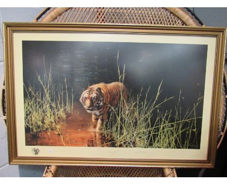 After David Shepherd, a print entitled 'Jungle Gentleman' pencil signed 1247/2000, 43 x 73cm, stamped, framed and glazed and 