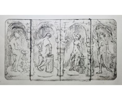 Kaia Mayer (1923-2005) Monotone etching 'Fading Past', signed and titled within margin and marked '1 only' lower left, framed