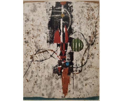 Johnny Friedlaender (1912-1992)
Etching and aquatint
'Abstract Compostion', limited edition numbered 20/100, signed lower rig
