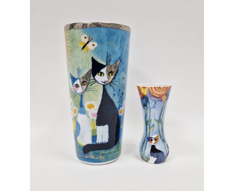 Two Goebel vases by Rosina Wachtmeister, 'Zwei Freunde', 21.5cm high and 'Autumn Greetings' 12.5cm high, both decorated with 