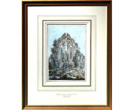 Edward Dayes (British 1763 - 1804)
Dunbrody Abbey, Co Wicklow. Pencil, watercolour and bodycolour. Signed and dated 1791 to m