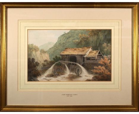 John ' Warwick' Smith (British 1749-1831)
A Watermill on a rocky river. Watercolour over pencil. Signed and dated 1785 lower 
