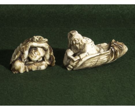 Two ivory netsuke