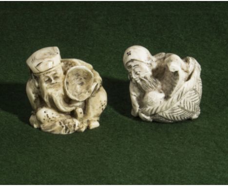 Two ivory netsuke