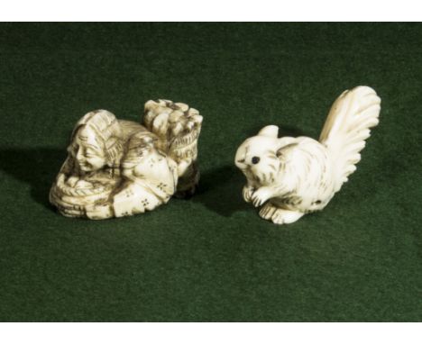 Two ivory netsuke