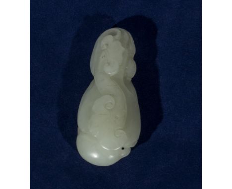 A white jade carving