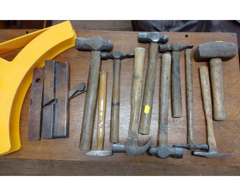 A box of antique tools. Circa 1900. (a lot) 