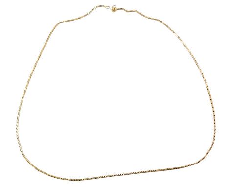 A 9ct gold snake link neck chain, on a bolt ring clasp, 4.2g, 51cm long.
