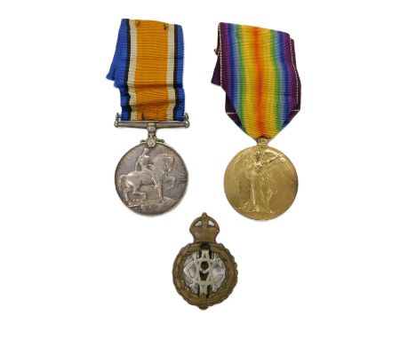 A pair of First World War medals, consisting of British War medal and Victory medal, both stamped to the edge SE-21195 Sergea