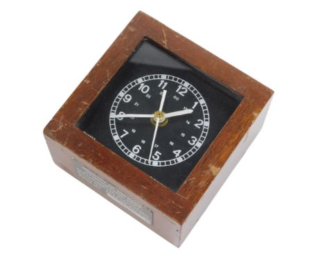 A quartz electronic chronometer, with 1.5 volt battery powered German quartz movement, stamped Made in Germany, in mahogany c