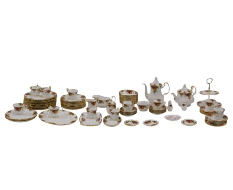 A Royal Albert Old Country Roses pattern part tea and dinner service, etc.
