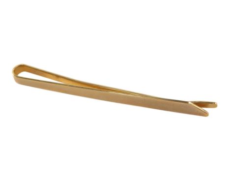 A 9ct gold tie slide, with engine turned decoration, 5.6g. 