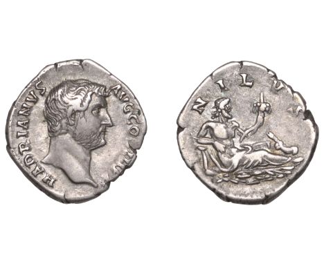 Hadrian (117-138), Denarius, 130-3, bare-head right, hadrianvs avg cos iii p p around, rev. Nilus reclining right, holding re