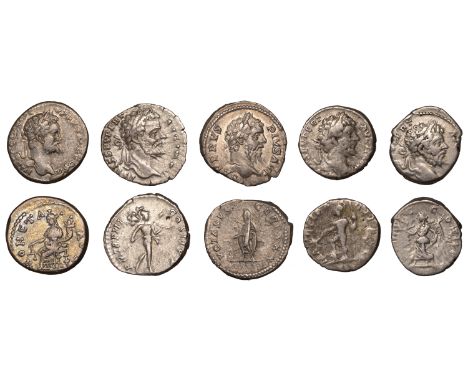 Septimius Severus (193-211), Denarii (4), 195, laureate head right, rev. Mars, cloak tied around waist, advancing right, hold