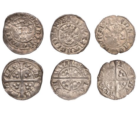 Edward I, Pennies (2), class 9b, Bristol, no star on breast, 1.41g/12h, class 10cf, London, 1.45g/2h (SCBI North 380, 568ff; 