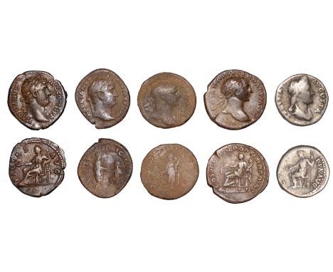 Trajan (98-117), Denarius, 103-11, laureate bust right, drapery on left shoulder, rev. Aequitas seated left on chair without 